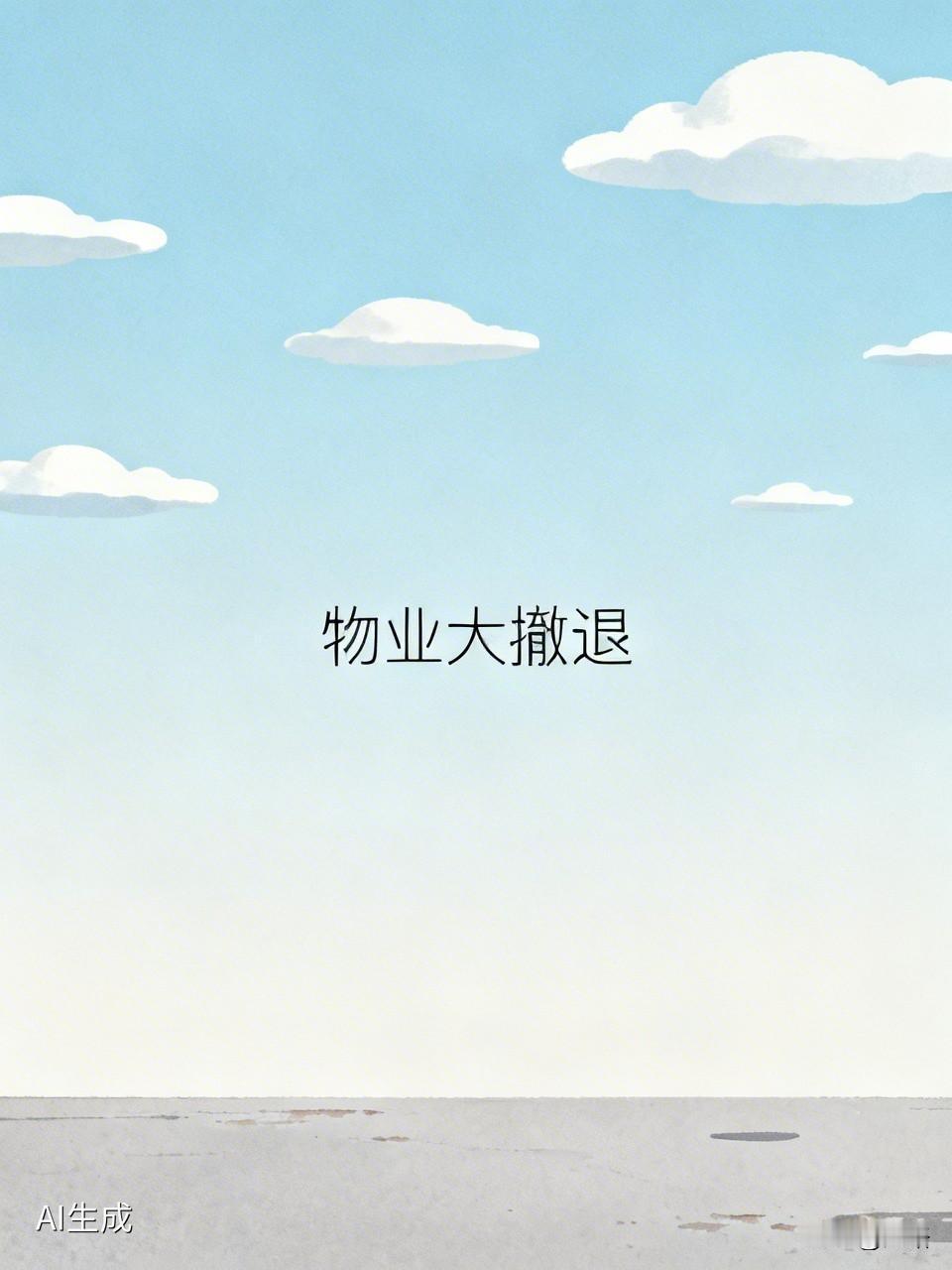 最近物业大撤退的事儿挺火。就拿我住的小区来说，之前那物业服务差得离谱，楼道垃圾经