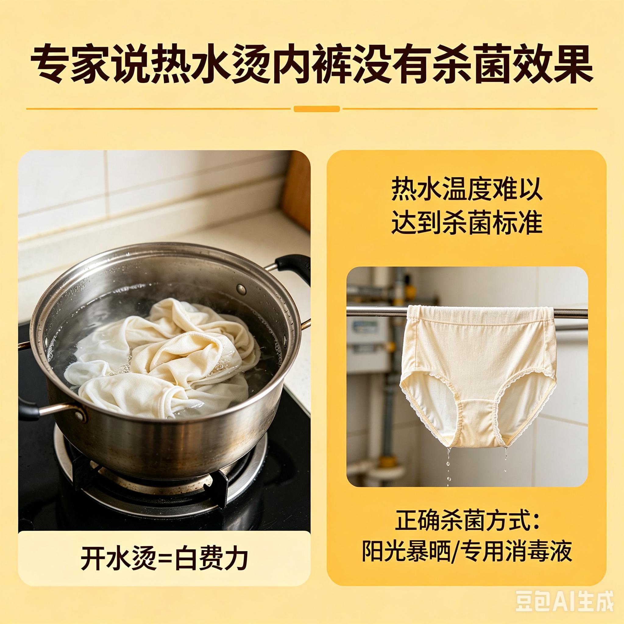内裤不换到底能有多脏专家说热水烫内裤没有杀菌效果贴身内裤藏百亿细菌久坐不换、开水