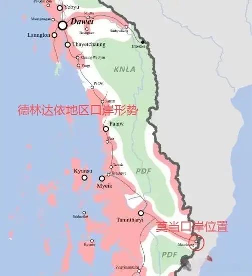 5月1日-2缅军与抵抗军在莫当反复交战 缅军设置的炮台被抵抗军充分利用 泰国重新