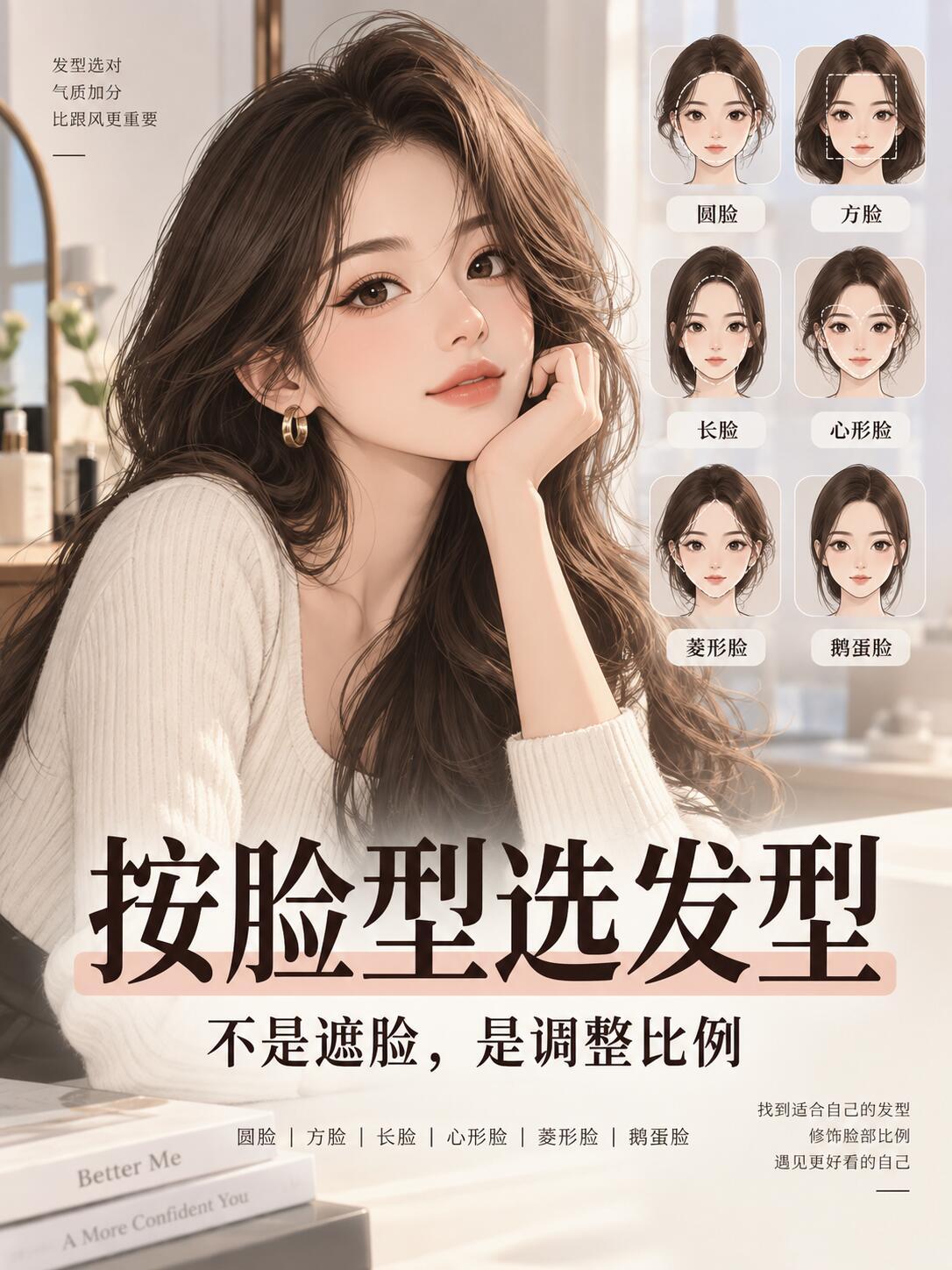 变美的第一个办法是换发型想提升颜值不用大动干戈，换发型就是变美捷径！选对款式修饰
