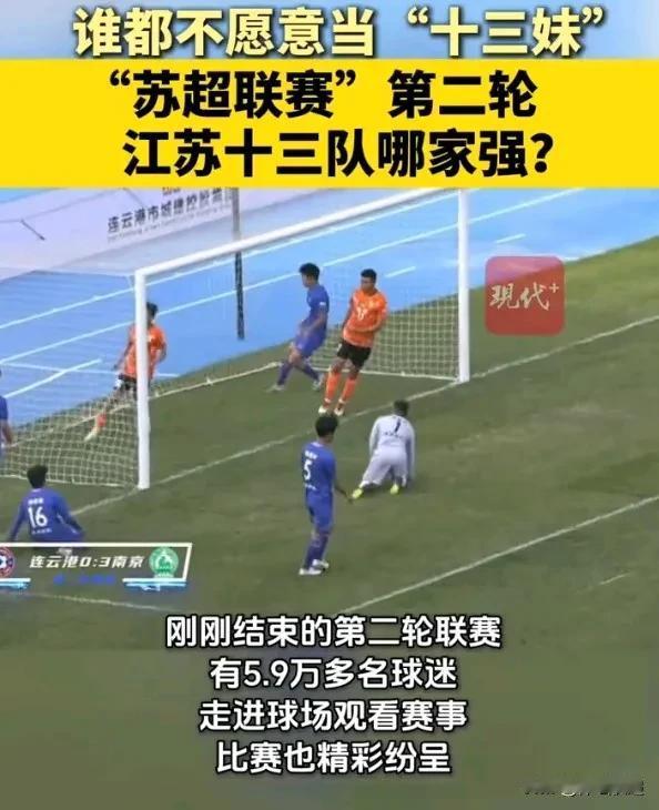 苏超能否与村超一样火爆全国？！！
江苏省城市足球联赛（简称“苏超”）由江苏省体育