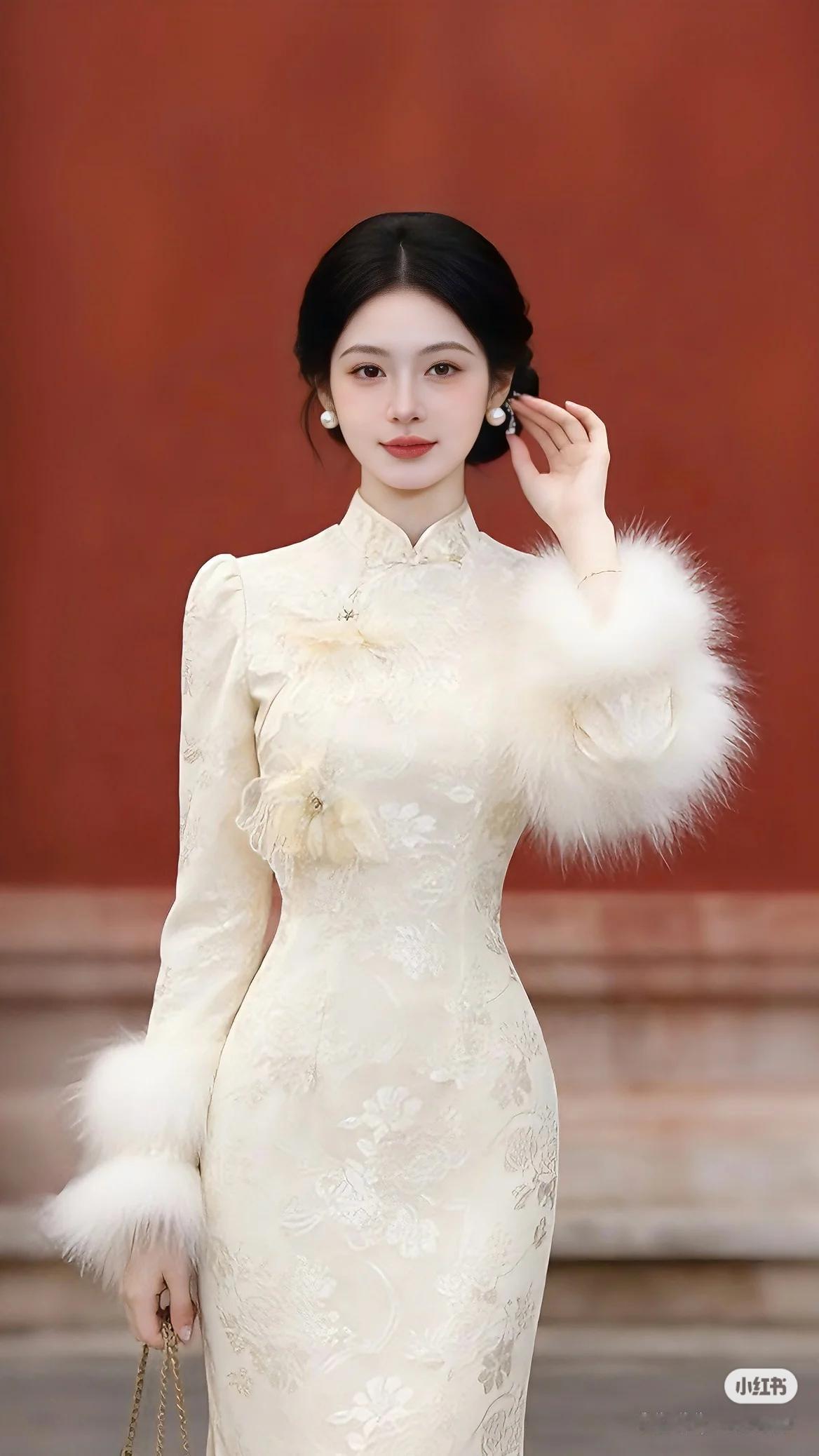 晒图笔记大赛美女旗袍穿搭写真