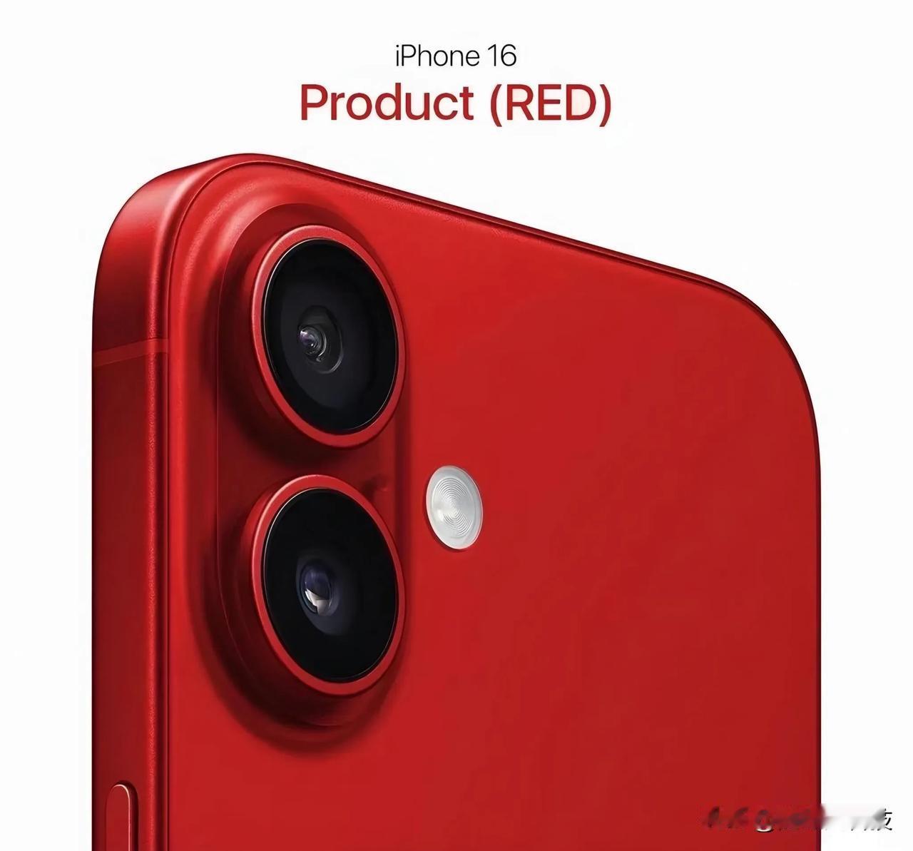 惯例，红色的iPhone 16，大家觉得怎么样？标准版iPhone 16在颜色上