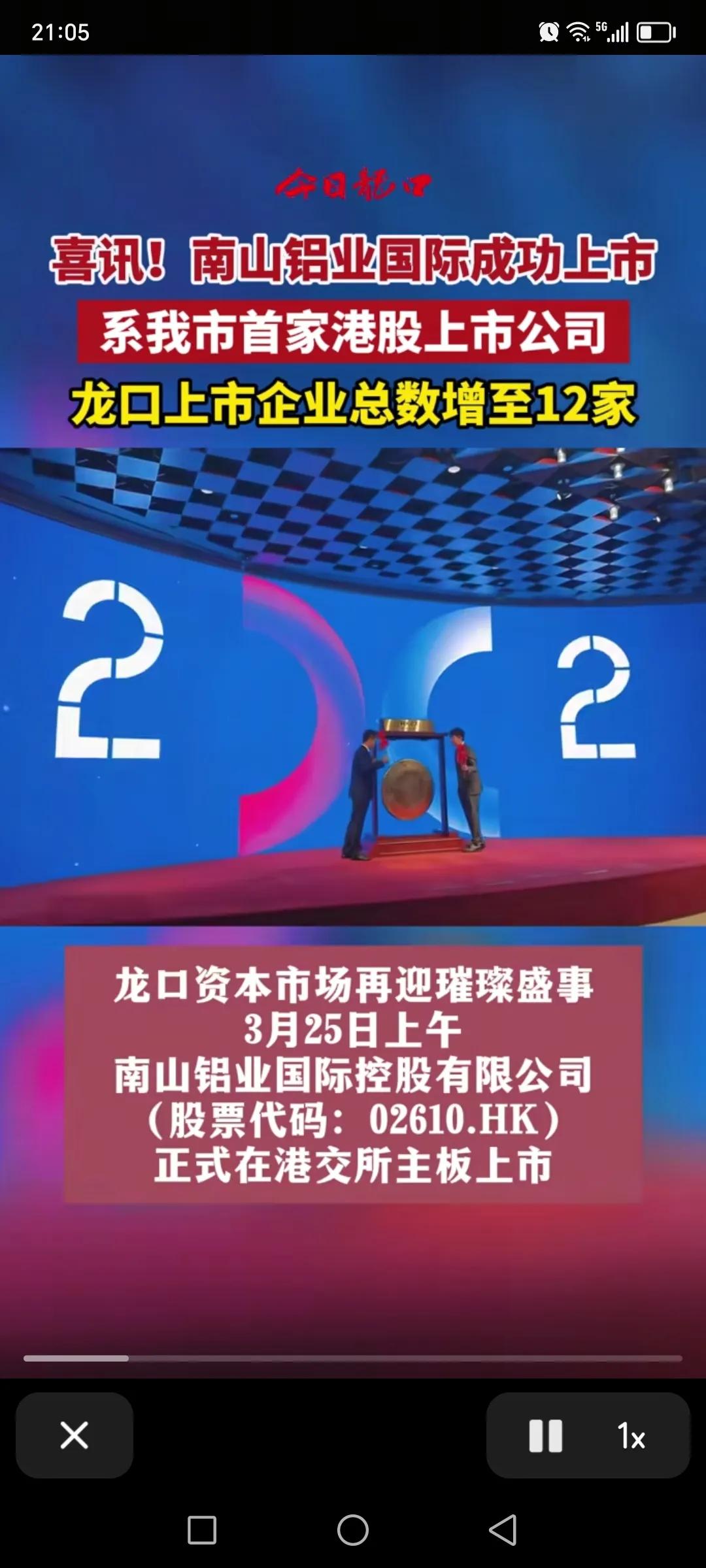 烟台上市公司数量再次扩容，南山铝业国际成功在港交所主板上市，龙口上市公司数量增至