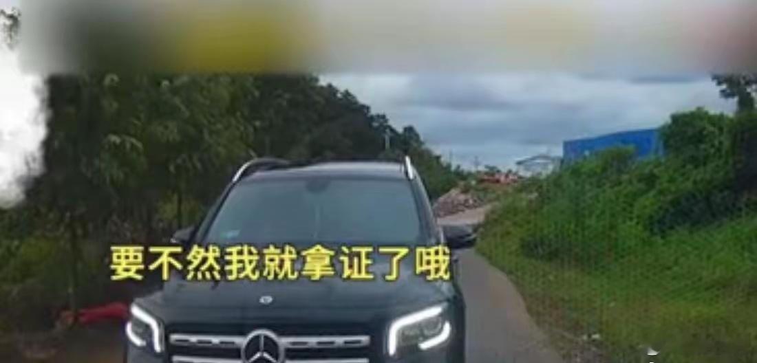 亮证女司机所开奔驰系17.8万二手车开着大奔的亮证女司机，本想拿着丈夫的工作证吓