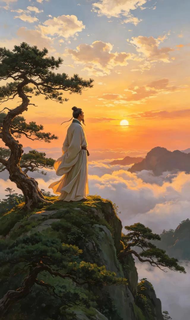 历尽尘途意自宁，
功名利禄淡中行。
流年不负平生志，
大鹏展翅熬太空。