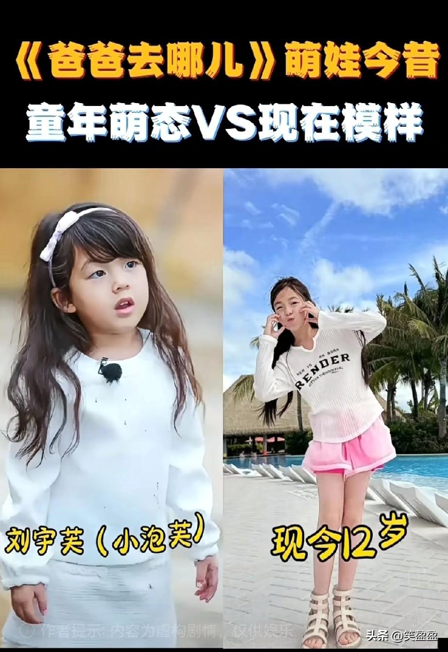 《爸爸去哪儿》萌娃今昔对比
童年萌态VS现在模样
哪一位变化最大？