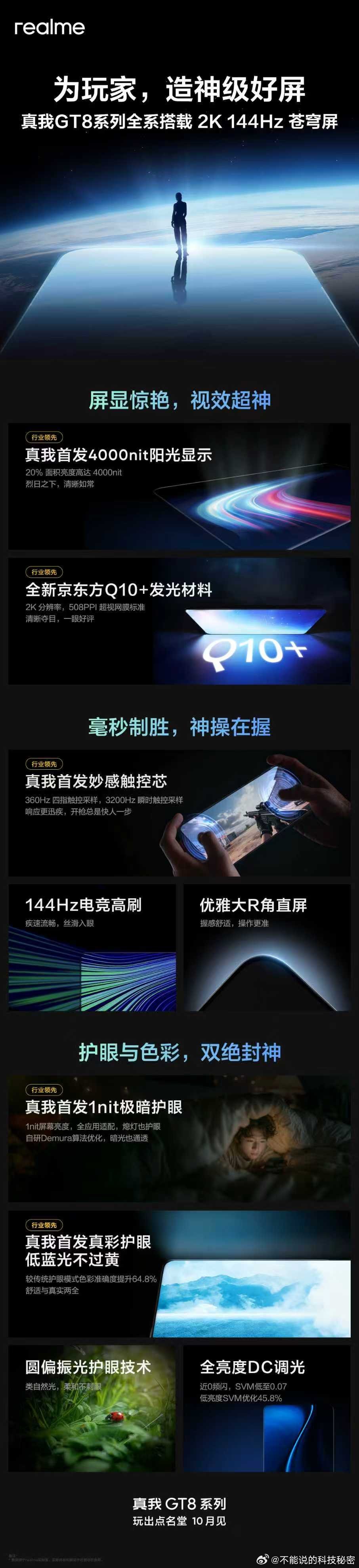为玩家造神级好屏真我GT8 Pro携手真我GT8，全系搭载2K 144Hz苍穹屏