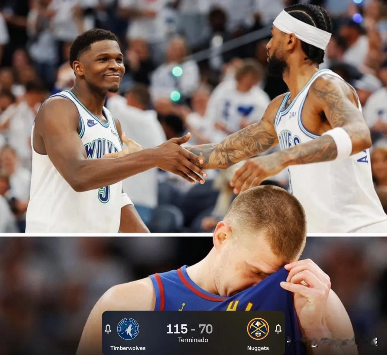 • 自2016年以来，没有一支球队在季后赛中赢过至少45分。

• 狼队与掘金队