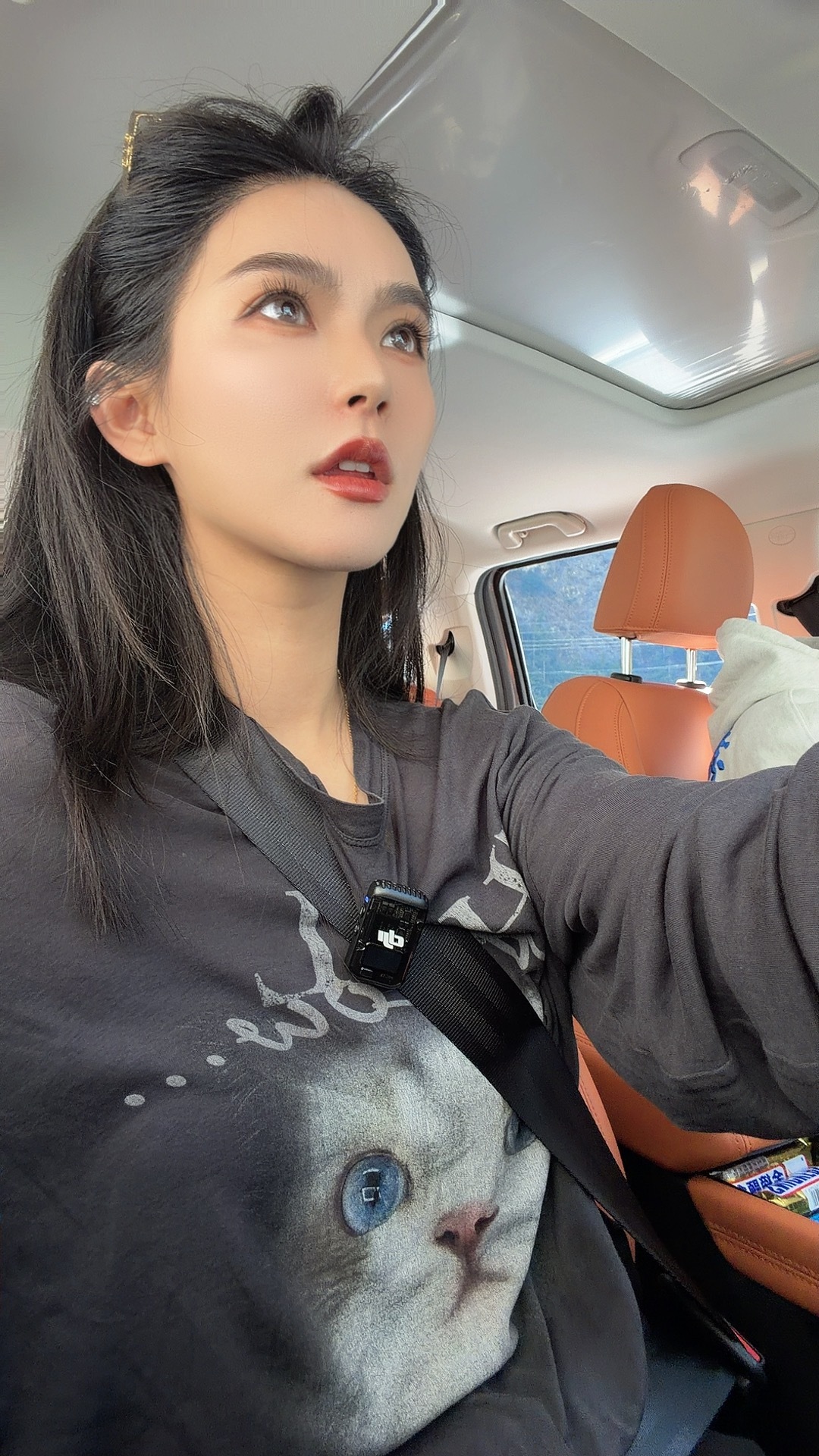 胖豆在高海拔地区开车🚗中！旁边全都是悬崖……有没有和我一样，这种情况下方向盘必