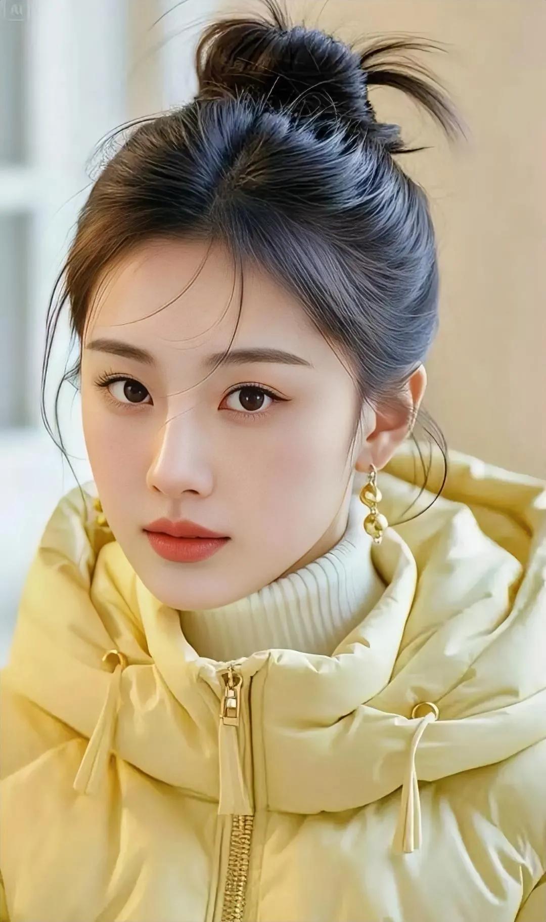 清新少女，温柔如水，自然妆容，优雅气质。灵动的仙女嫩 仙美温柔优雅