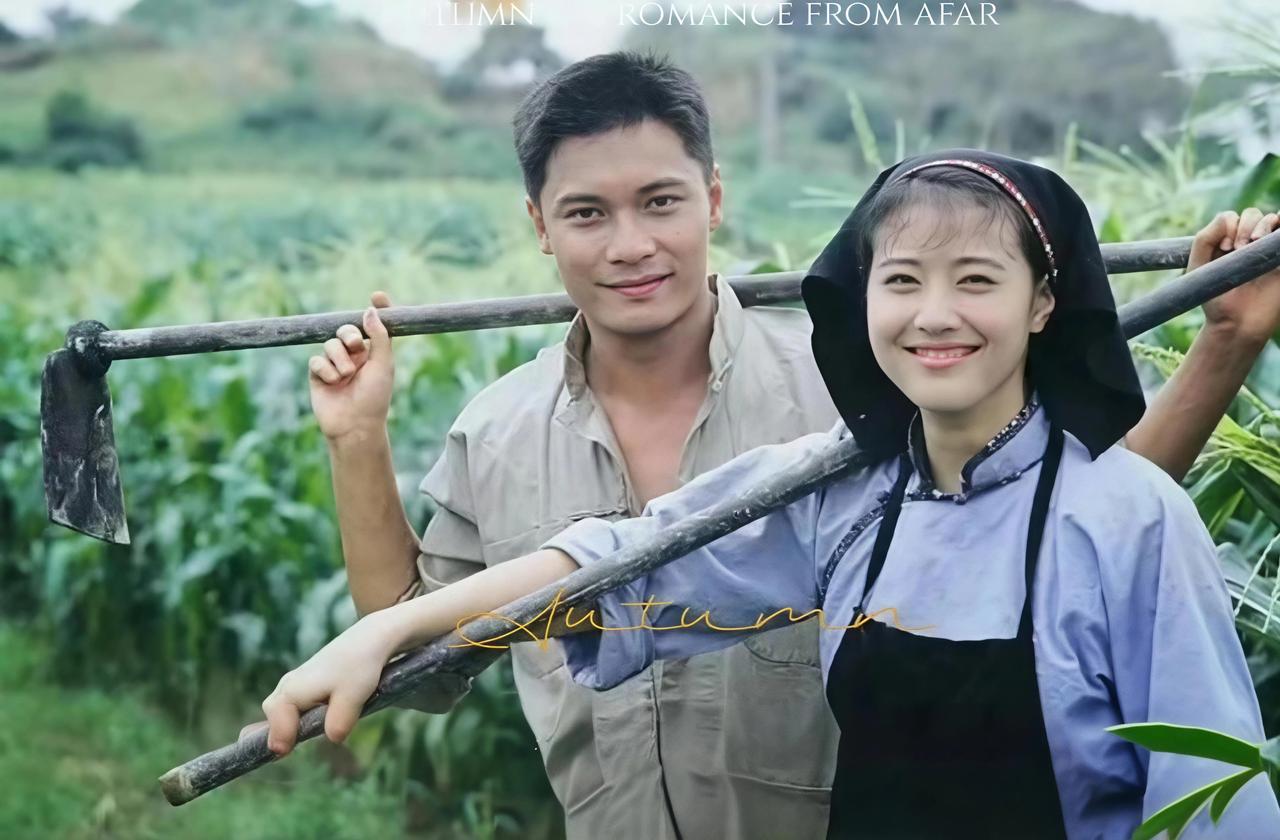 甜蜜夫妻的田园生活：罗嘉良与周海媚主演的电视剧《浓情大地》精彩剧照。