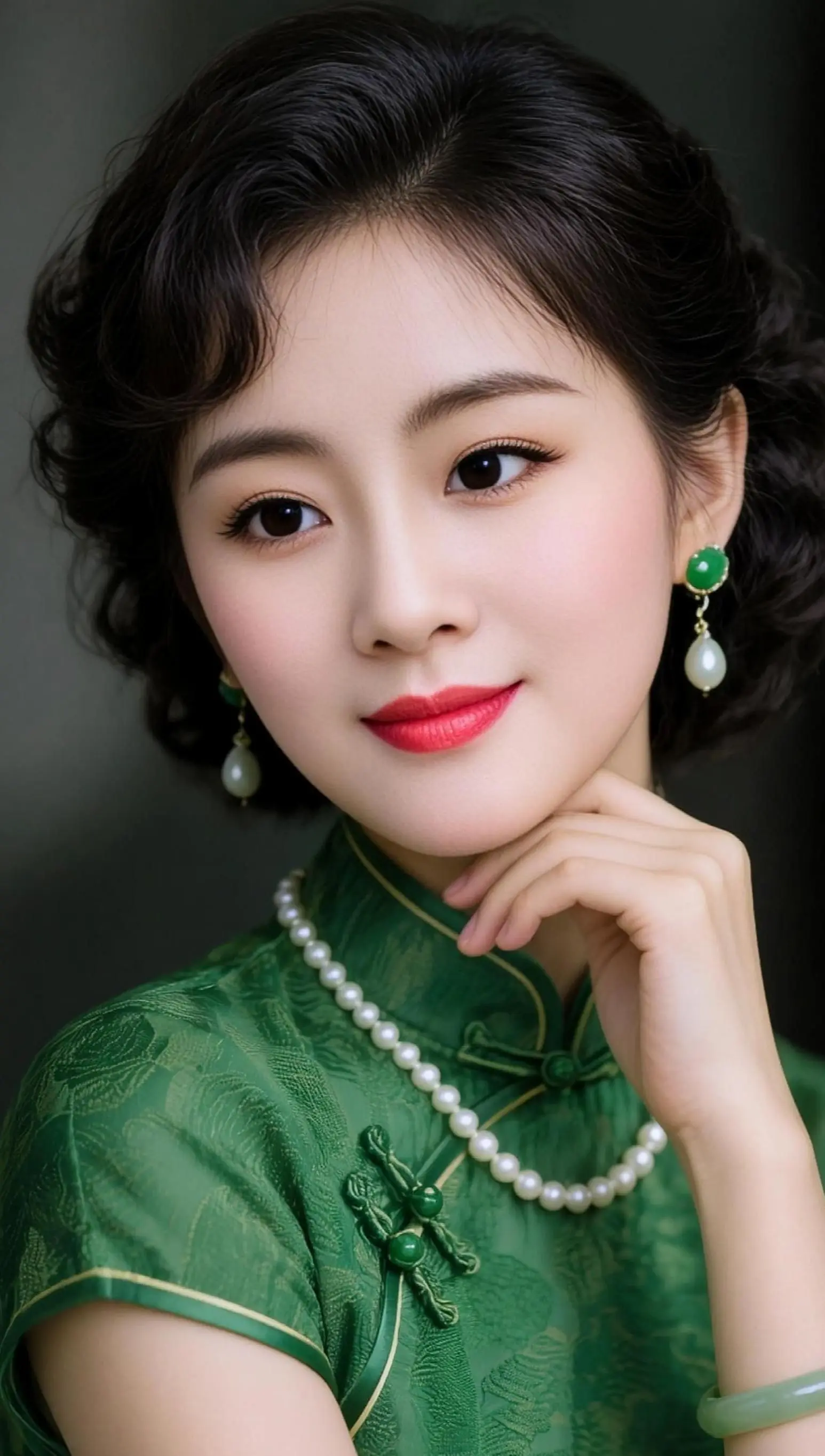 AI绿裳佳人照 随变ai随便玩