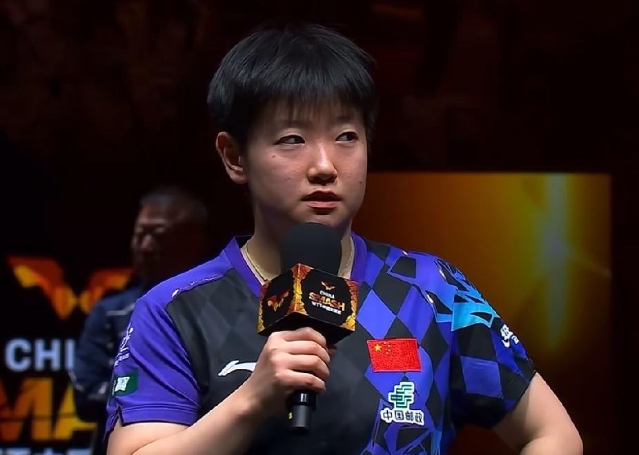 恭喜莎莎拿下WTT中国大满贯首胜！3:1战胜对手，收获开门红✨
 
赛后采访里，