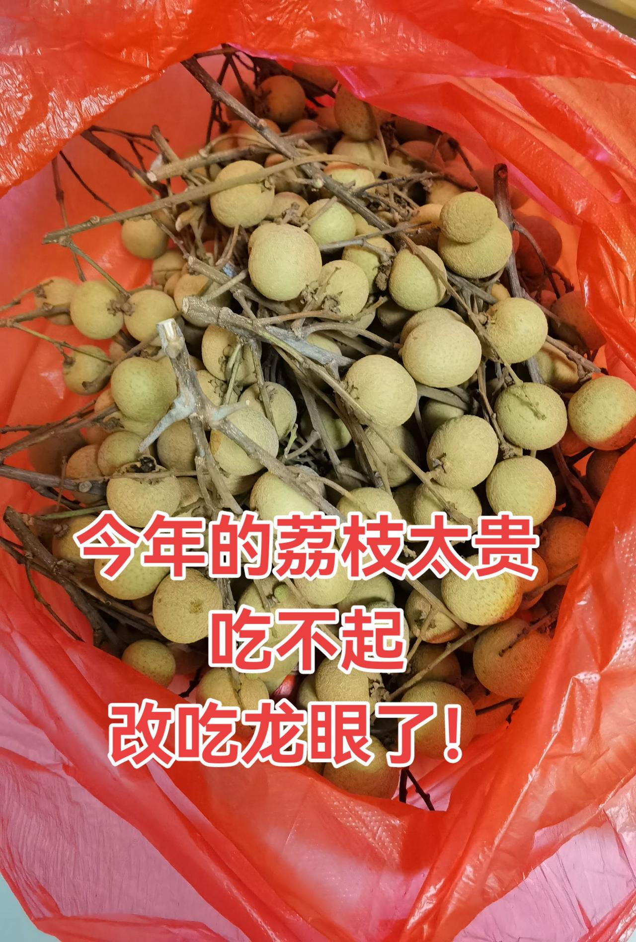 荔枝吃不起，龙眼总吃得起的吧！今年的荔枝是真的贵，还是龙眼更有性价比，28五斤还