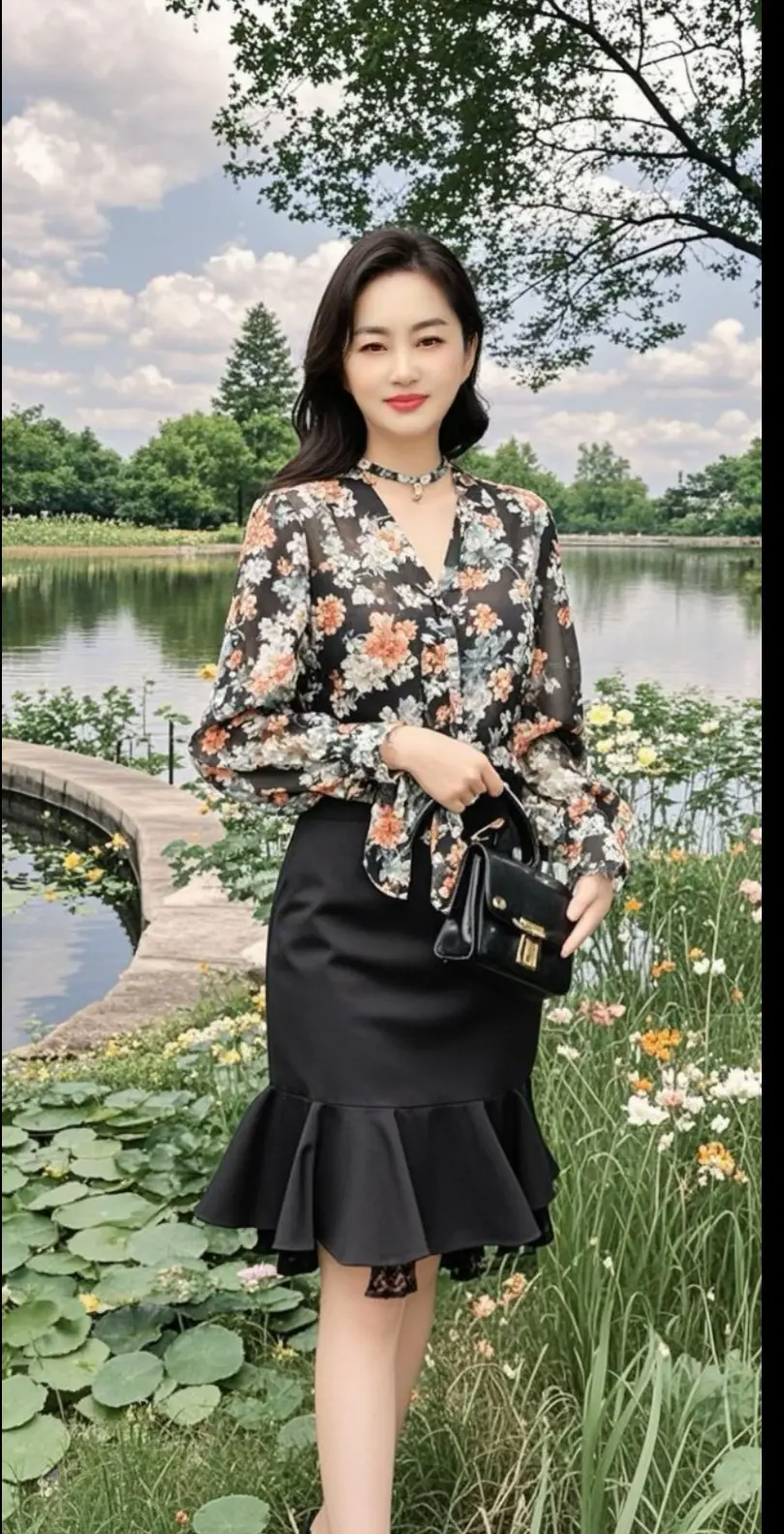 湖畔花影  穿搭 穿出自己的风格