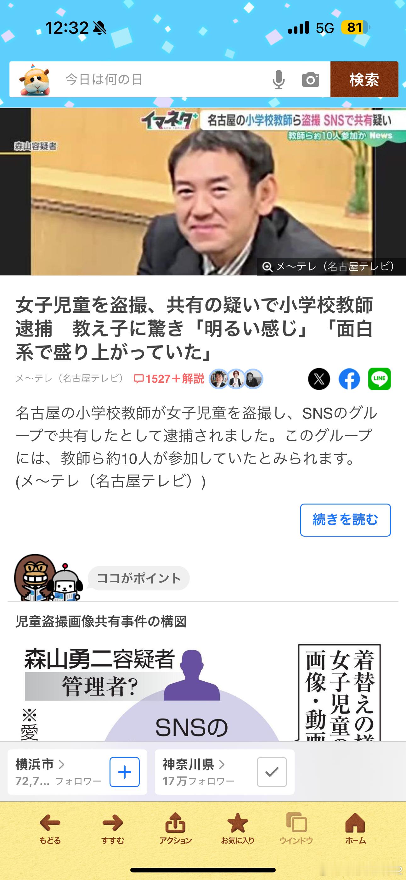 海外新鲜事日本破获一中小学教师偷拍团伙 这都什么畜生啊[哆啦A梦吃惊]日本警方破