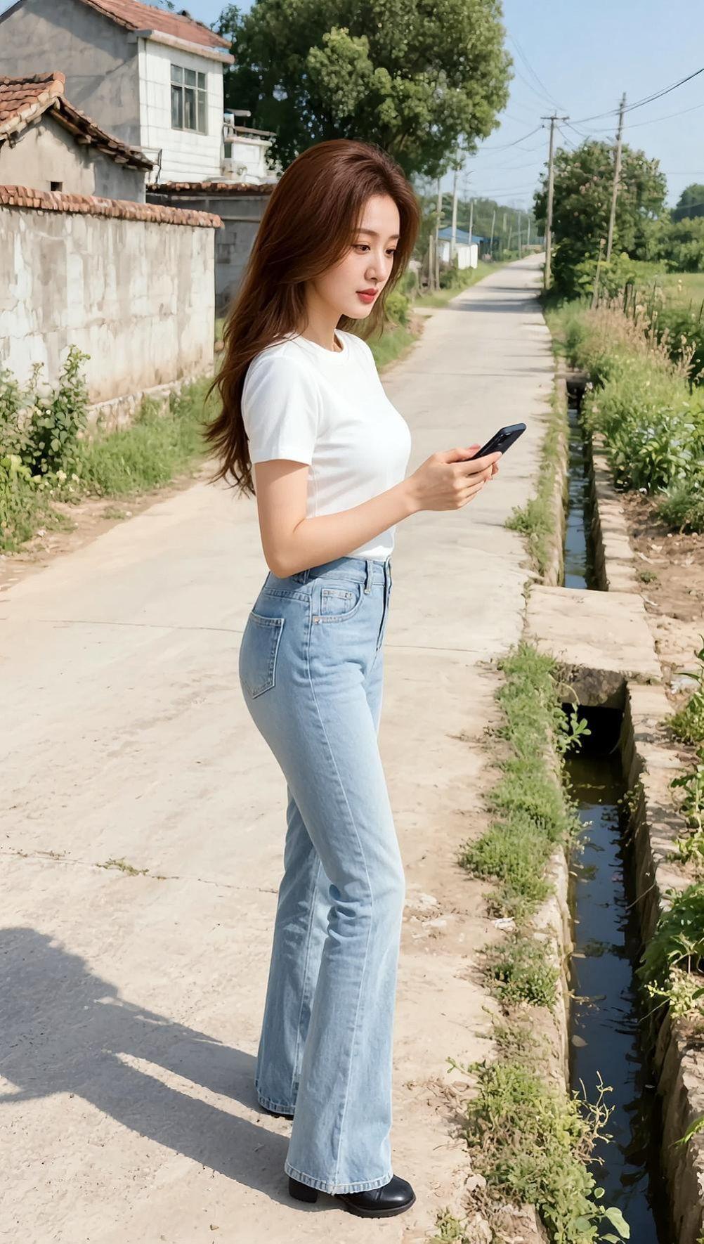 AI乡村生活照 抖音ai创作 AI扩图 自然美景 颜值在线