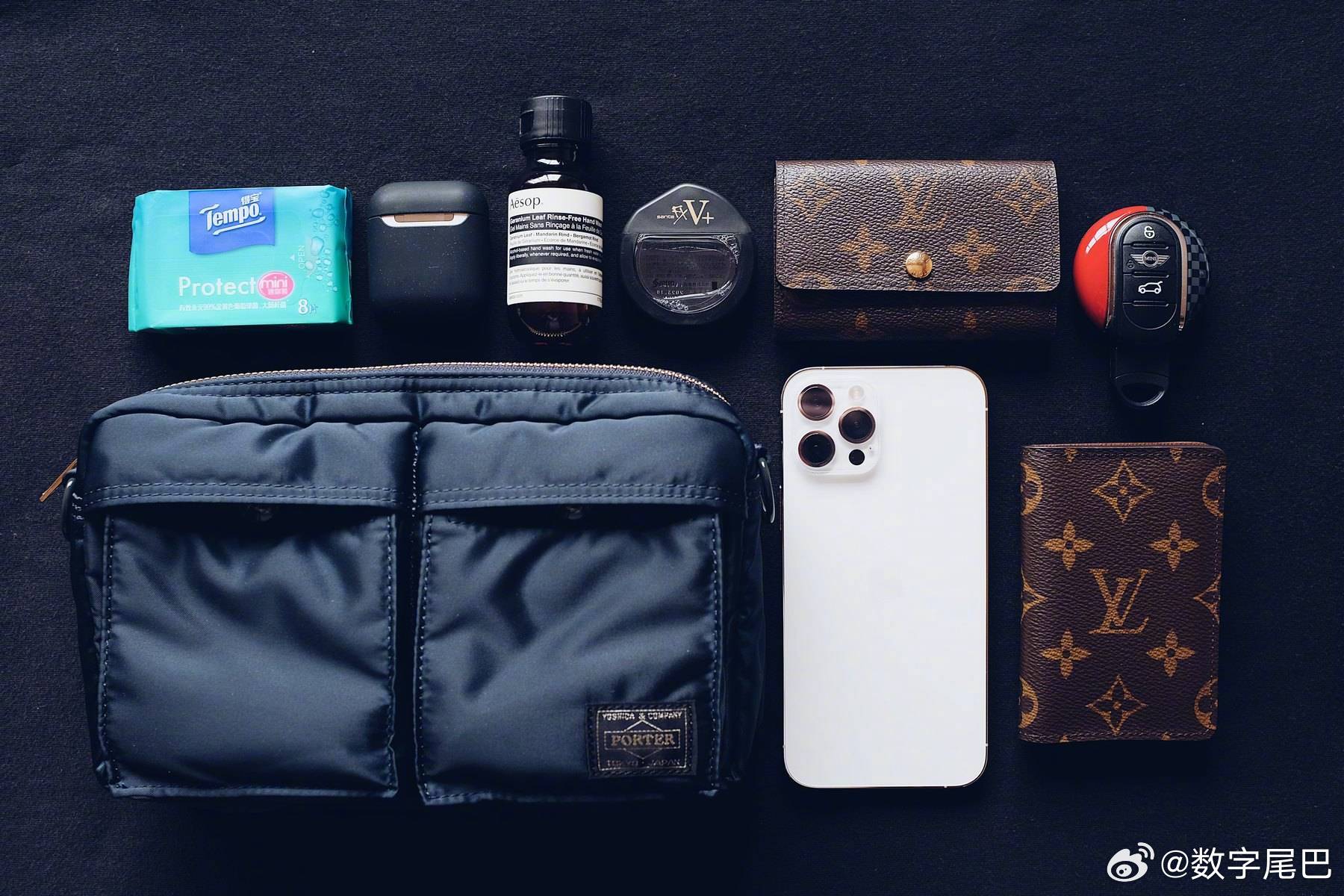 尾巴EDC 手机包、卡包、钥匙包、手机、耳机、纸巾、消毒洗手液、眼药水、交通工具