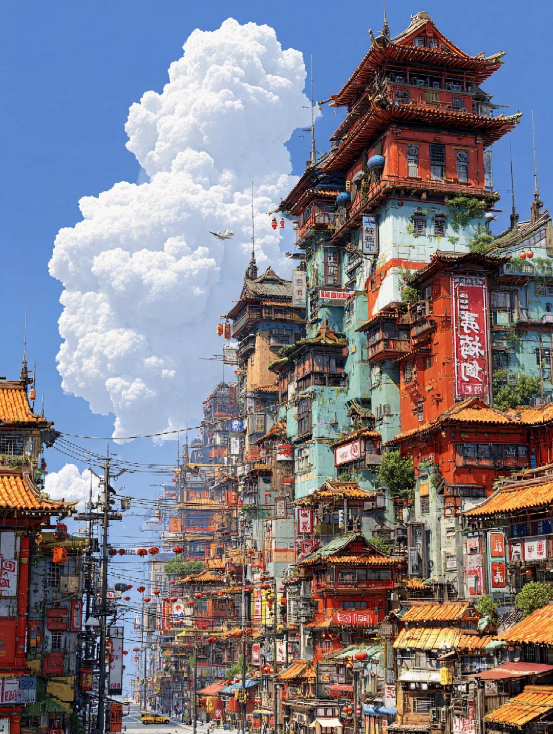 在CyberNexus的世界里，每一次笔触都是对未知的探索。山海极乐，不仅是一幅