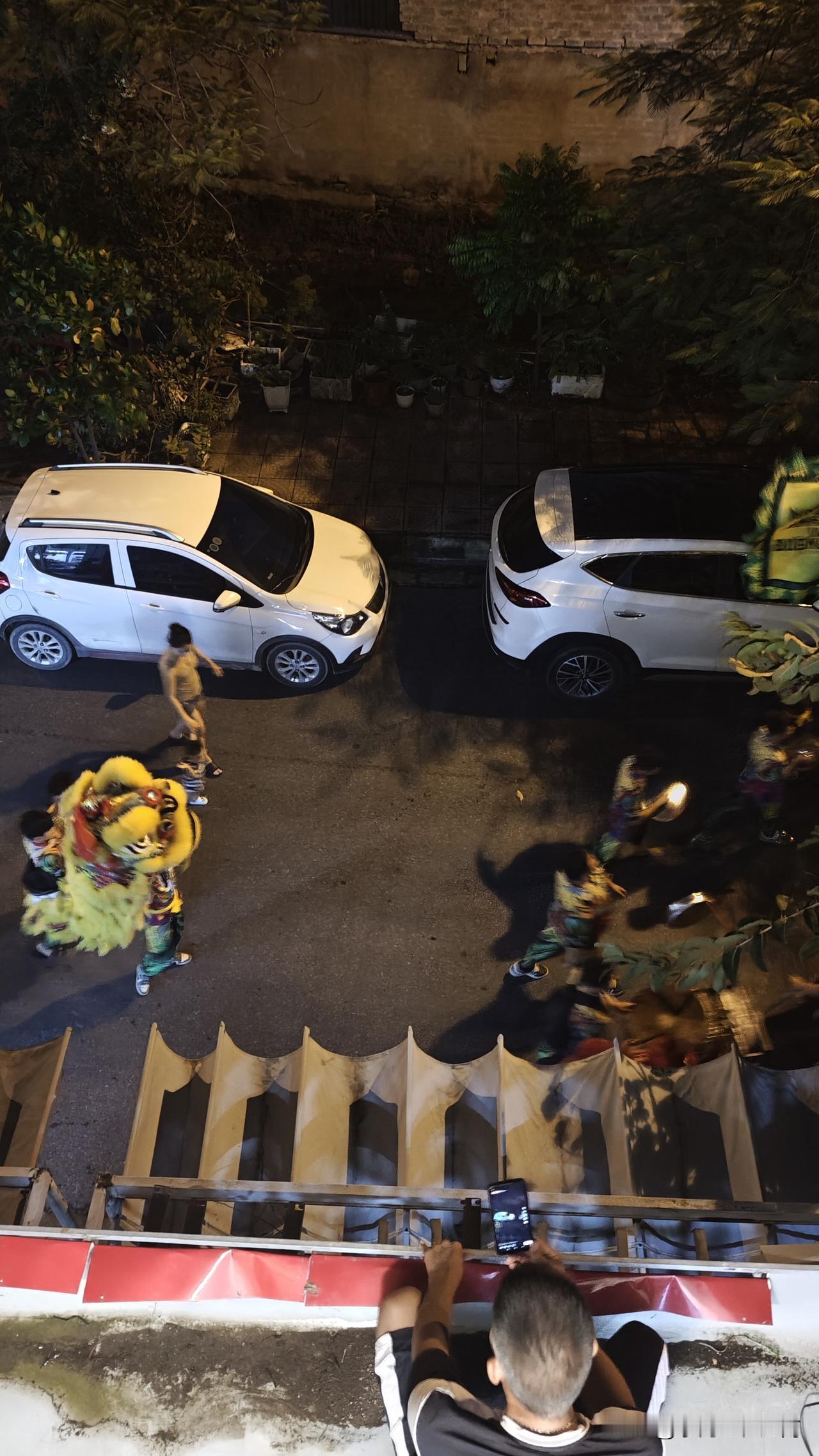 这几天小区里特别热闹，每天晚上都有舞狮队表演，住在1楼的算有点麻烦了，这舞狮队是