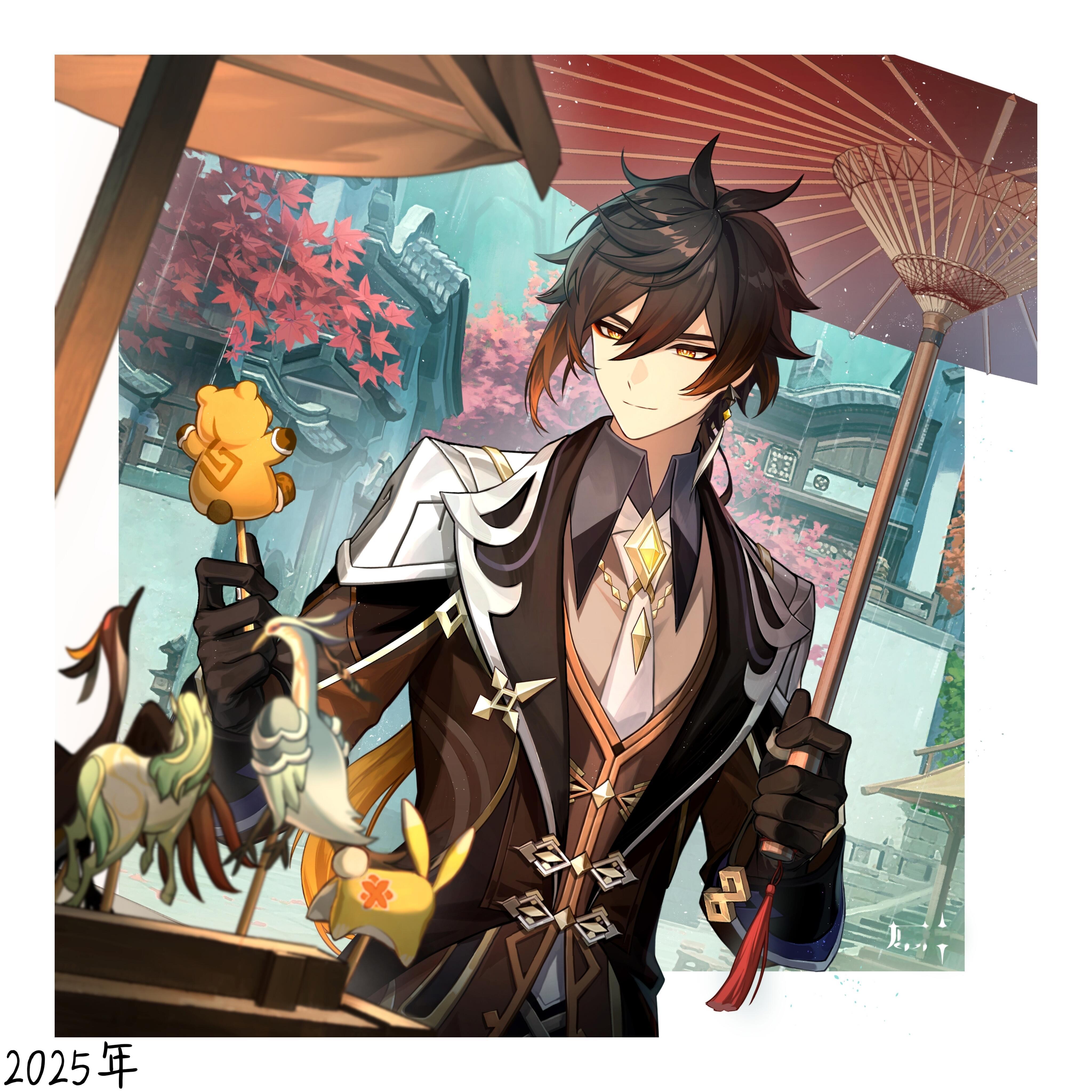 钟离新年贺图！你最喜欢哪一年的呢？不知道今年会有什么岩王帝君的