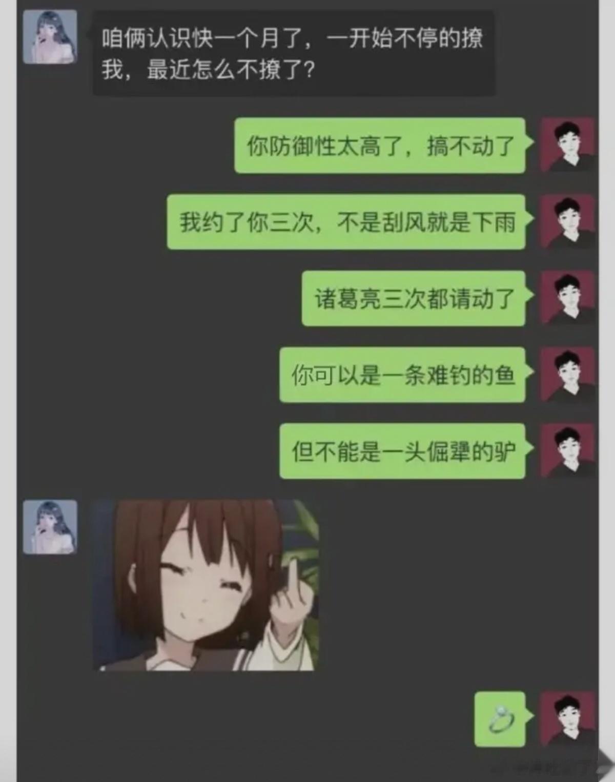 咱俩认识快一个月了，一开始不停的撩我，最近怎么不撩了？ ​​​