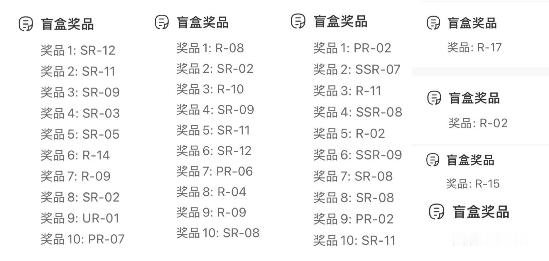 依旧是没有未公开卡 甚至张启r卡我也没有