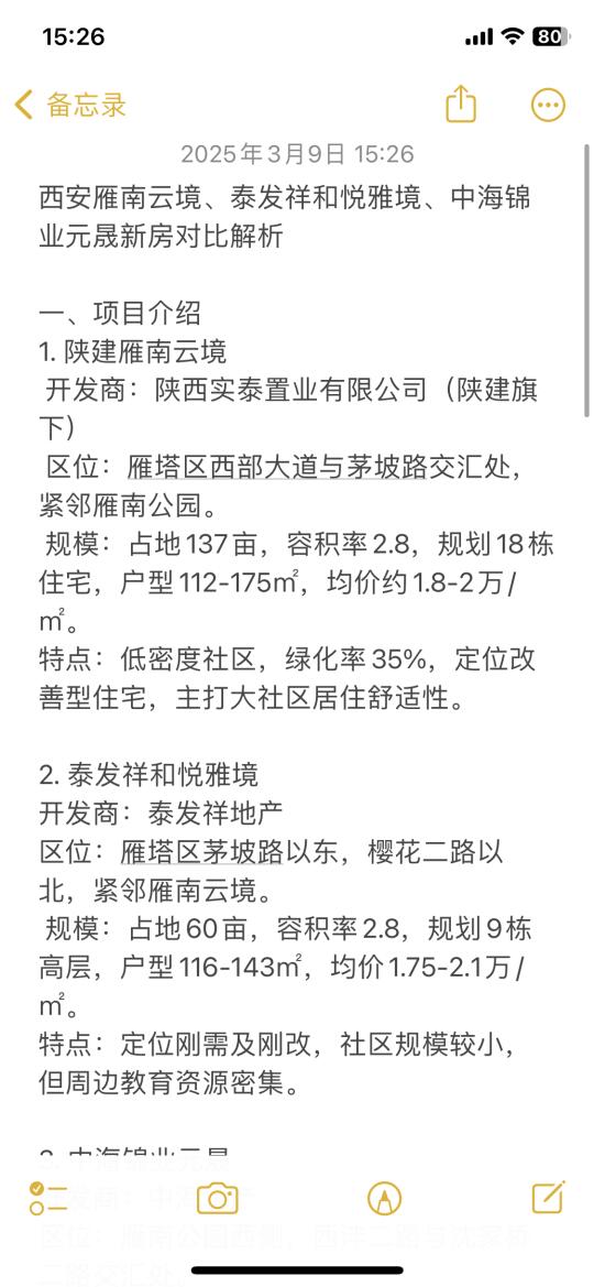 中海、泰发祥，陕建三盘对比，你适合哪个