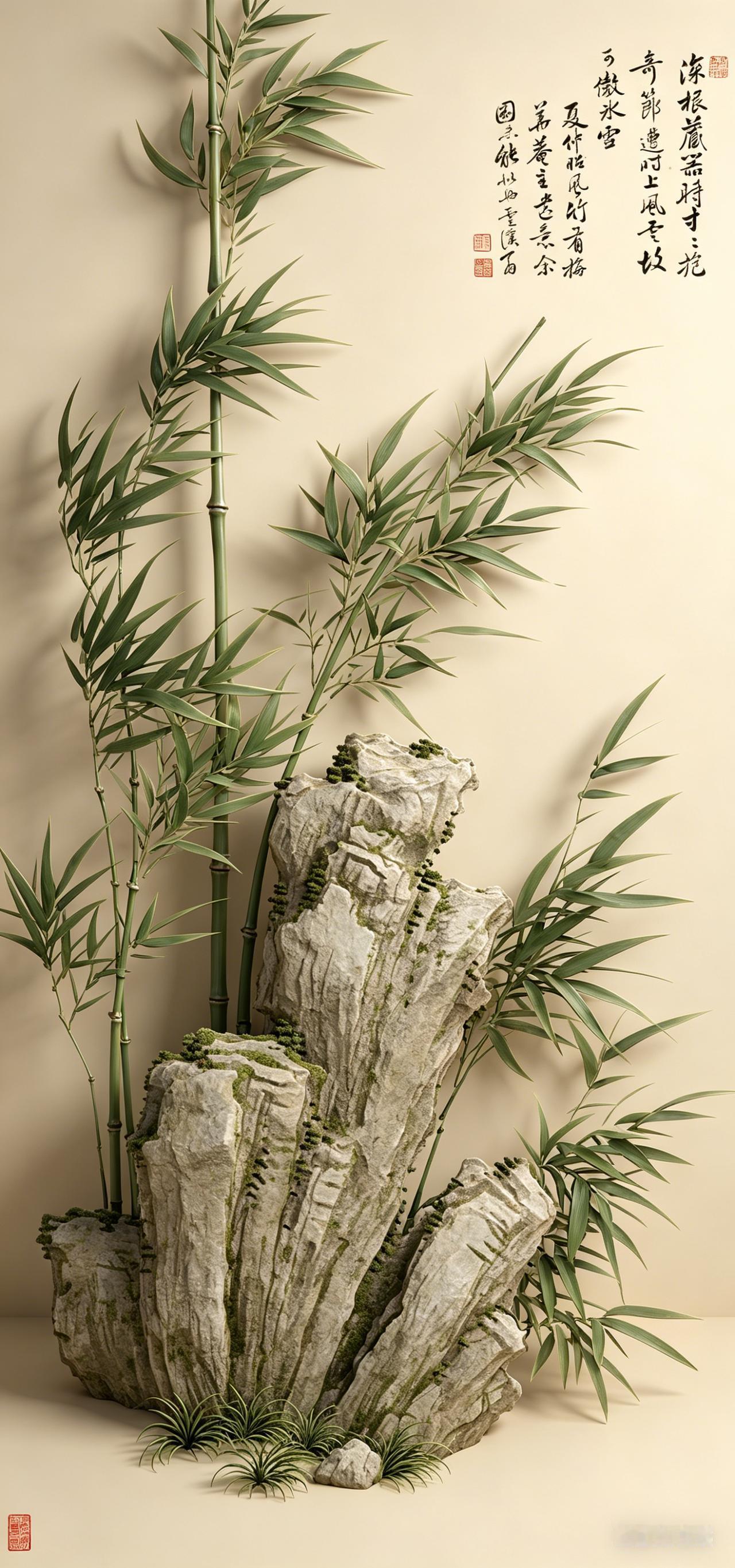 清 恽寿平《竹石图轴图》鉴赏