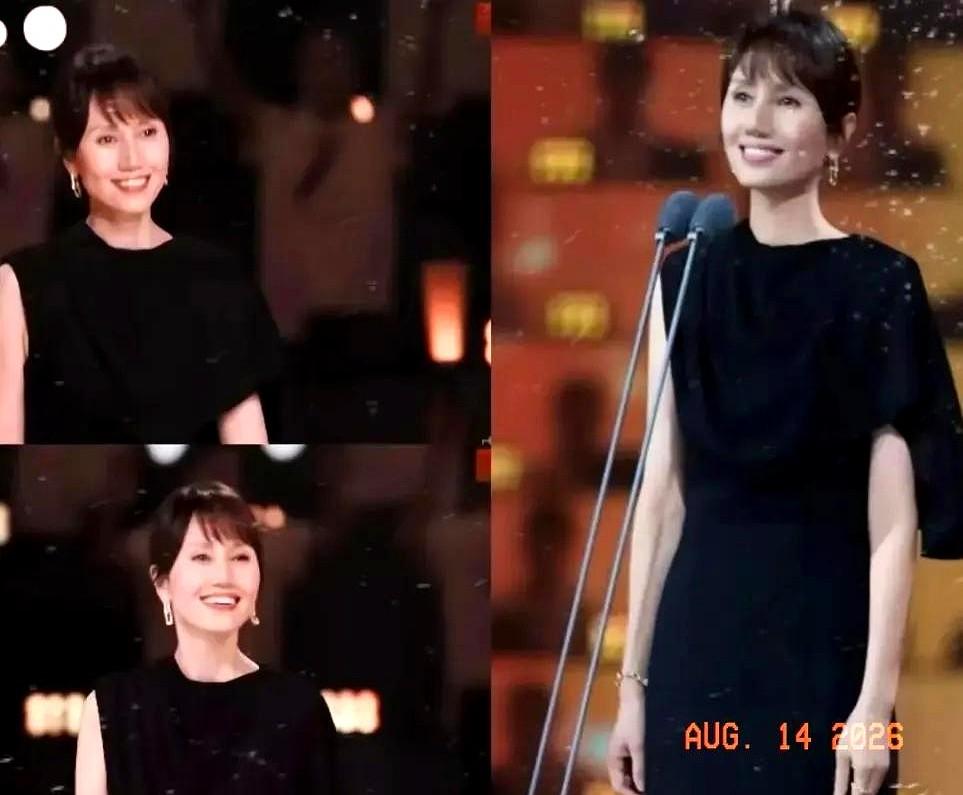 女演员穿基础款黑裙走红毯，照样能把场子镇住。

袁泉在百花奖就是这么干的。她常年