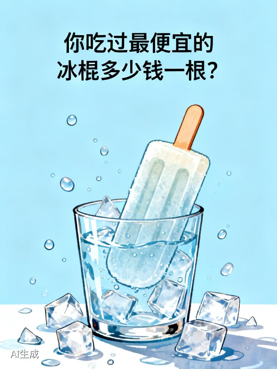 不同年代，冰棍价格差异巨大。对于60后，小时候最便宜冰棍是5分钱两根，几个孩子凑