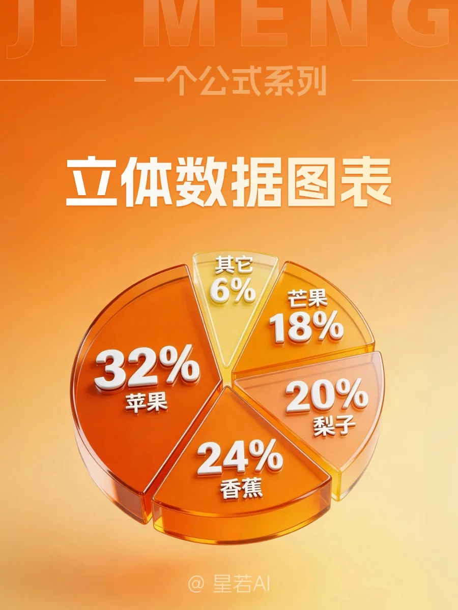 1个魔法公式！AI做立体数据图表，让你的PPT/海报秒变高级 