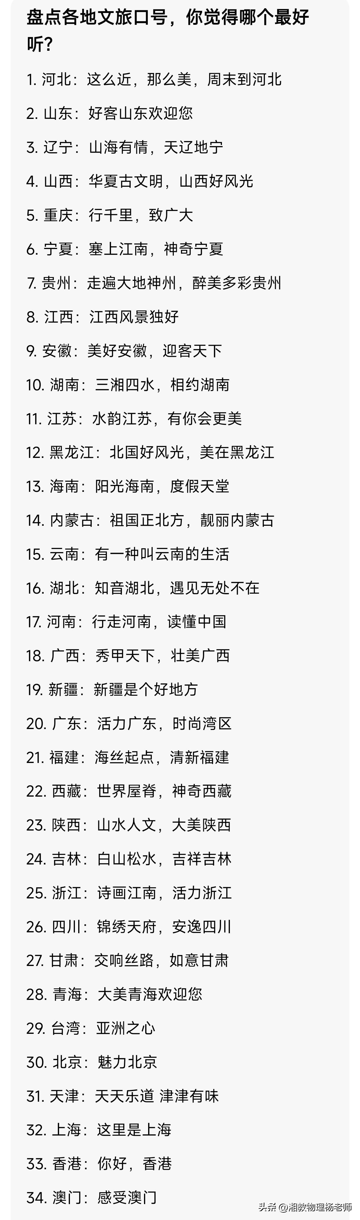 一省一句文旅口号，藏着祖国山河的浪漫情怀
        一句简短的文旅宣传语，