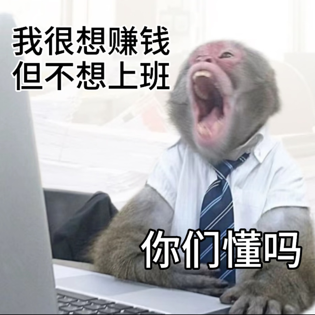 我很想赚钱但不想上班你懂吗 