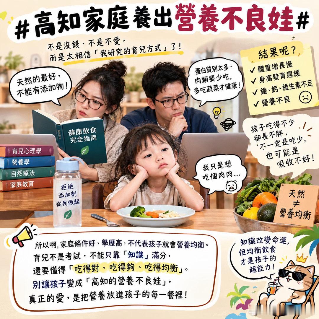 高知家庭养出营养不良娃当“高知家庭”遇上“育儿理念”，本来以为是知识改变命运，结