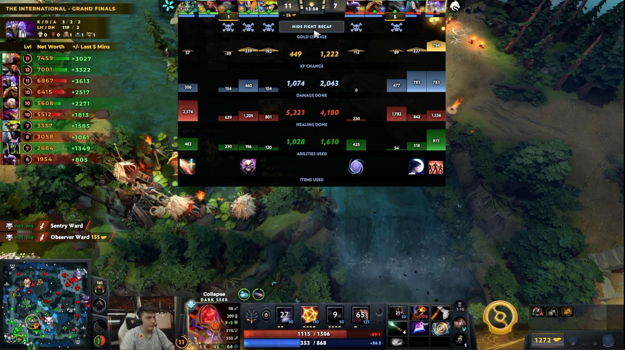 DOTA2 TI15 总决赛Vision对阵Spirit战队BO5决胜局，经过6