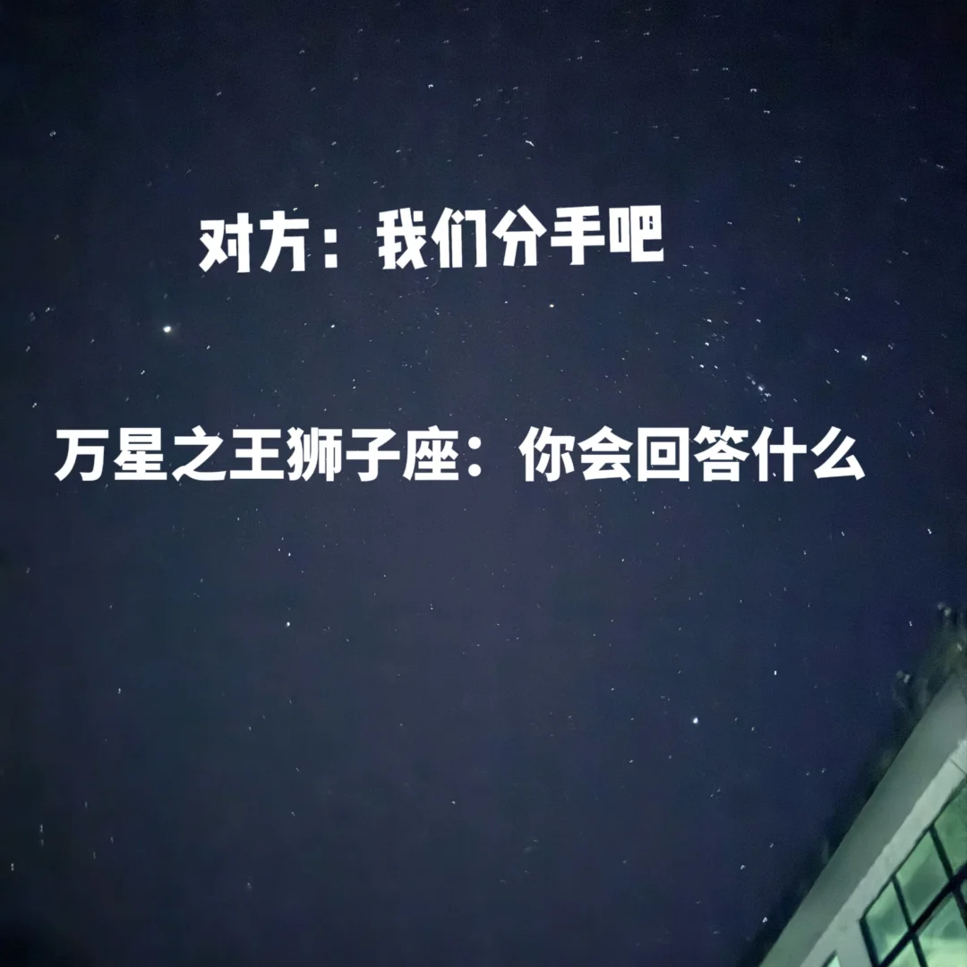 狮子座被分手会挽留吗💔