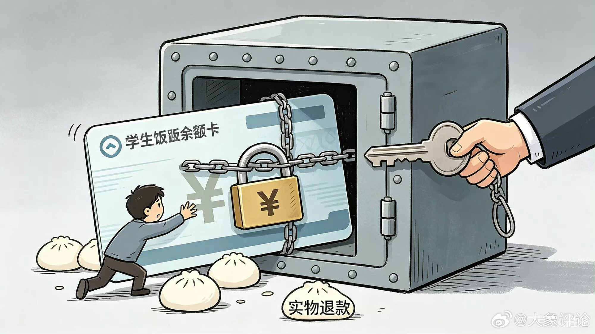 校园饭卡小额退费不应层层报备【中听评论：饭卡余额退成馒头，财政监管不能一刀切，小