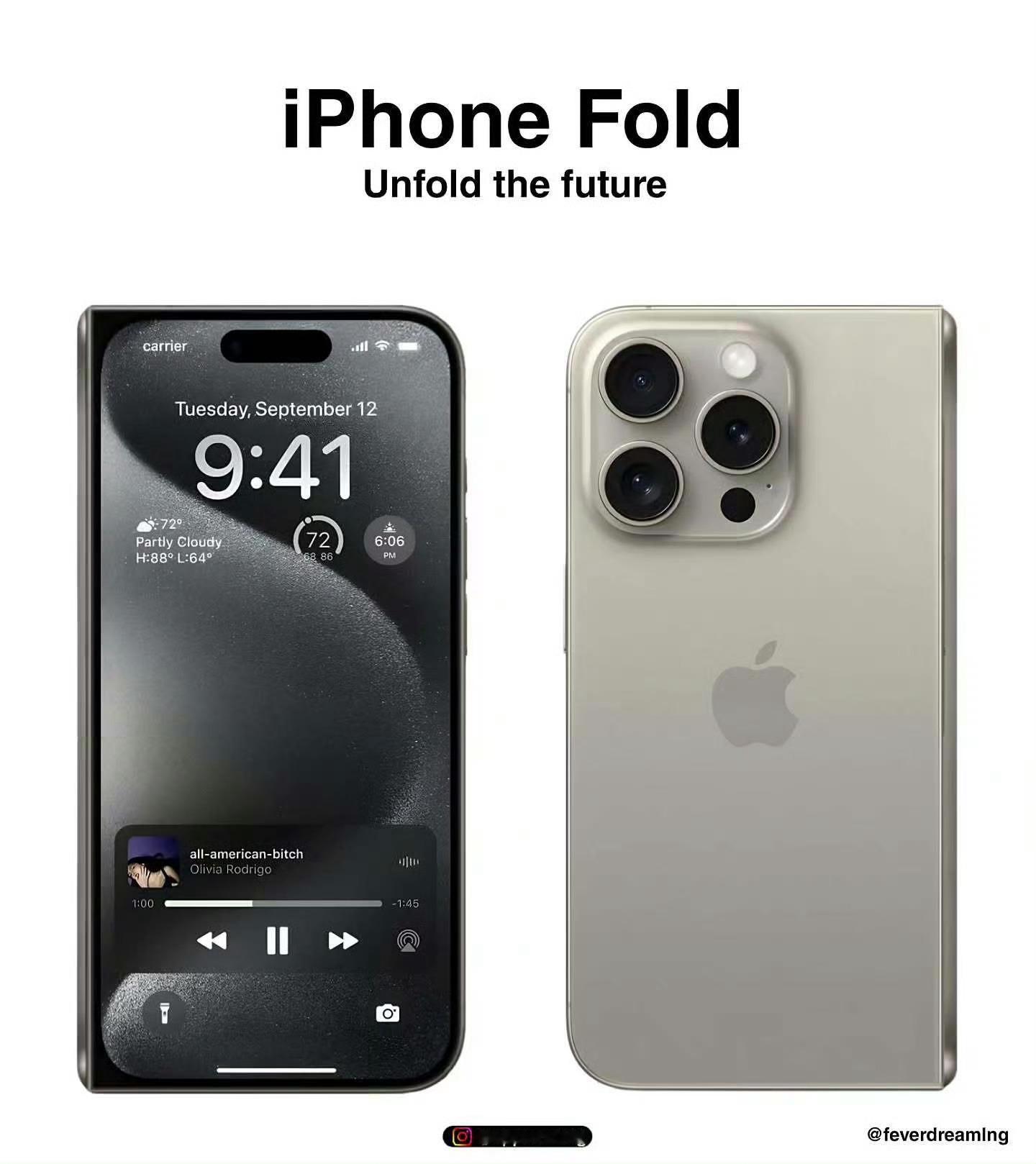 曝折叠屏iPhone今秋启动生产老铁们，相信我，只有苹果才能引领折叠屏的发展，目