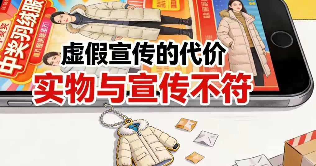 大牌抽奖闹乌龙！中奖羽绒服到手竟是巴掌大挂件，品牌回应：规则已写清！
满心欢喜地