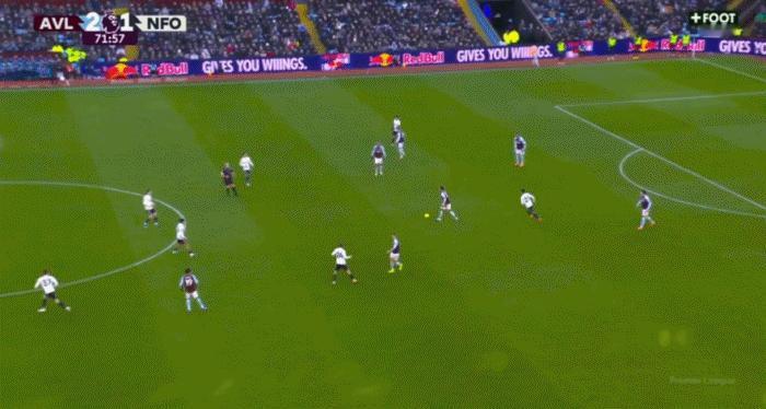 在围观阿斯顿维拉vs诺丁汉森林，麦金梅开二度帮助维拉3比1领先，这个球完全不懂森