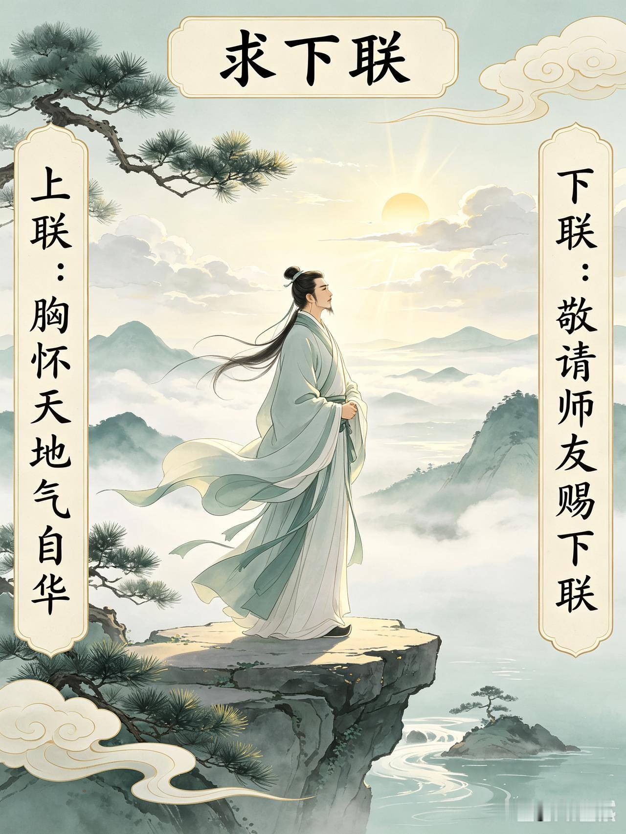 灵感来时挡不住，一句上联随口而出，自己很是喜欢。可想要配相称下联，却难住自己。苦