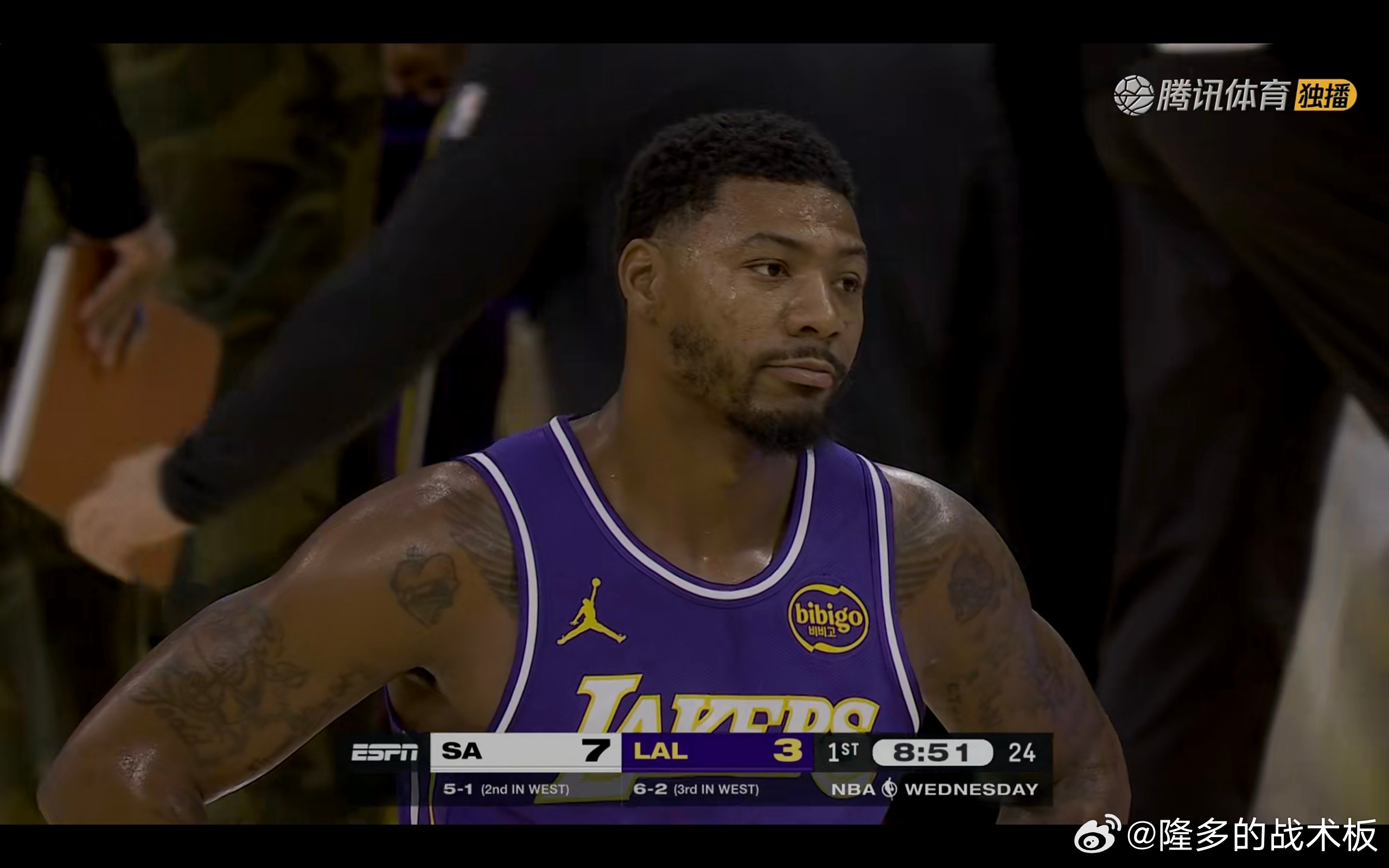 斯玛特还被升级了一级恶意犯规马刺vs湖人 ​​​