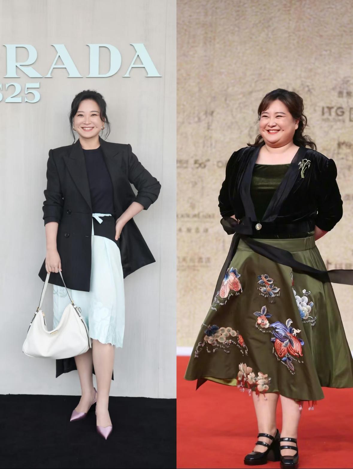 贾玲好瘦啊贾玲瘦了以后明显更加自信大方了，找到了适合她自己的气质和台风，靠毅力坚