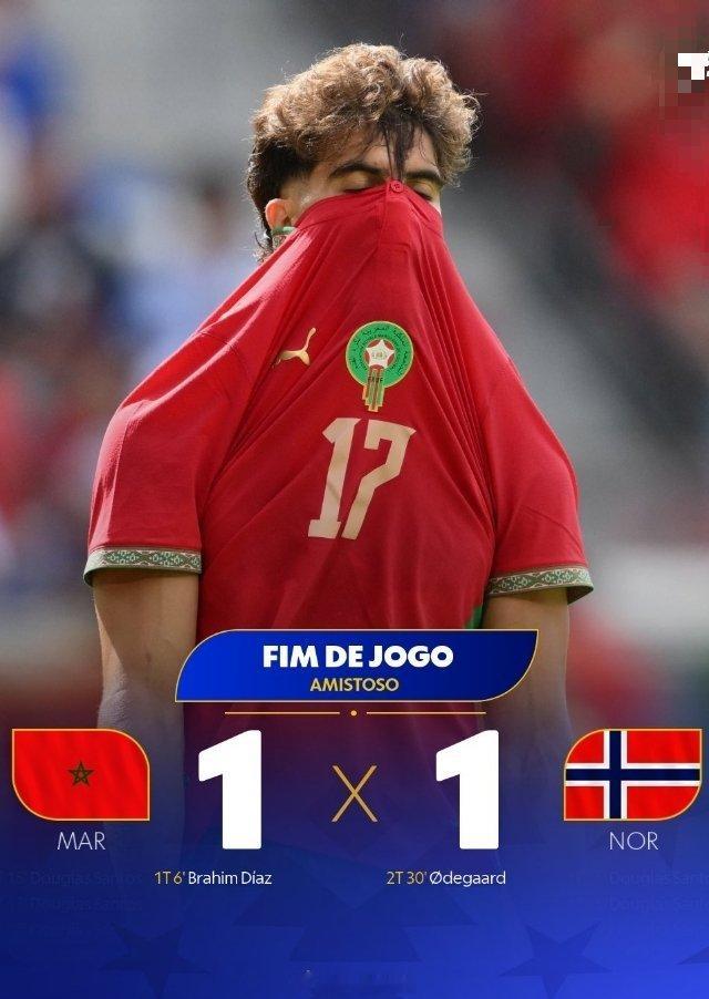 世界杯🇳🇴 🇧🇷巴西队的下一个对手摩洛哥在世界杯前的最后一场友谊赛中与挪