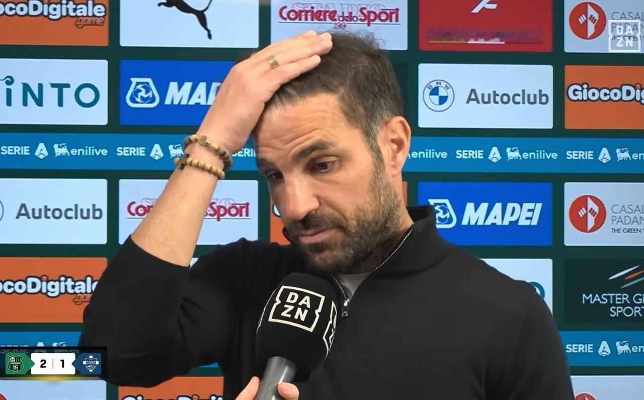 法布雷加斯和他执教的科莫还是为年轻付出了代价！最新一轮意甲，他们客场1-2不敌萨