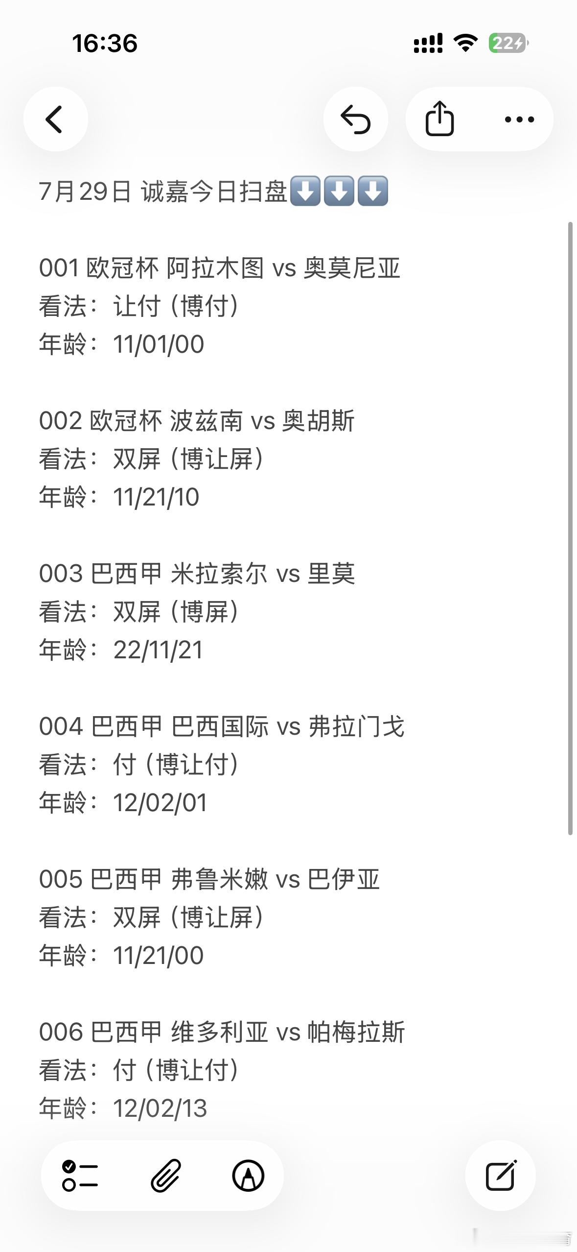 7月29日 诚嘉今日扫盘⬇️⬇️⬇️001 欧冠杯 阿拉木图 vs 奥莫尼亚看法