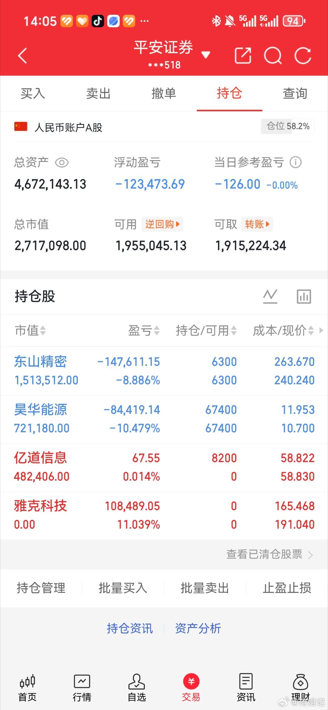 亿道信息001314，东山精密002384，昊华能源601101 