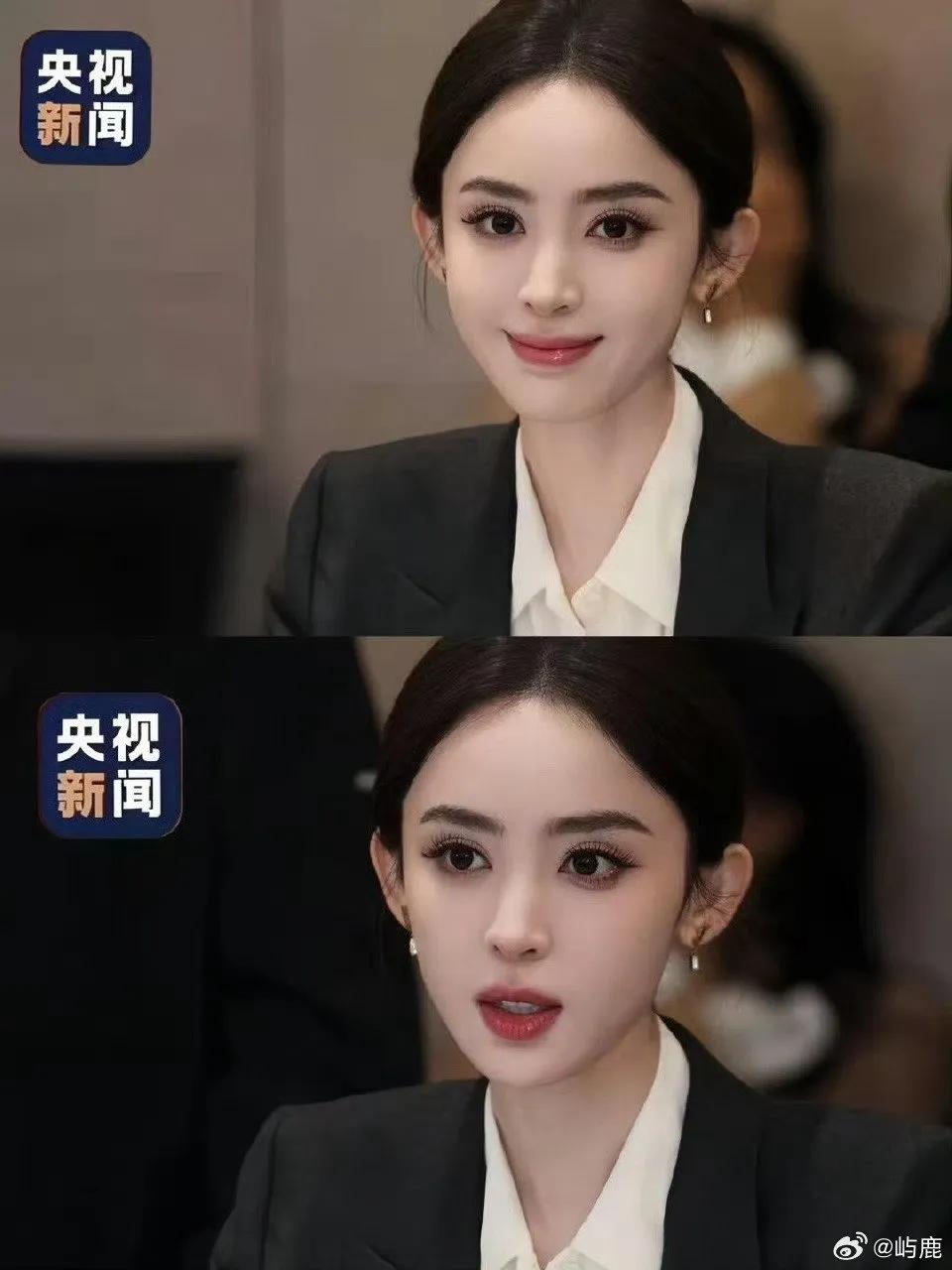 娜扎亮相央视新闻，气质与实力并存，网友：不愧是她，这气场太绝了！